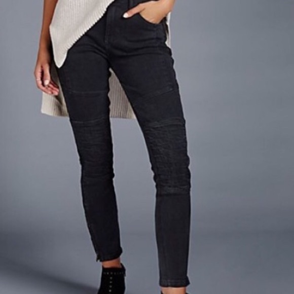 Free People | Jeans | Free People Moto Magic Skinny Jeans Black | Poshmark